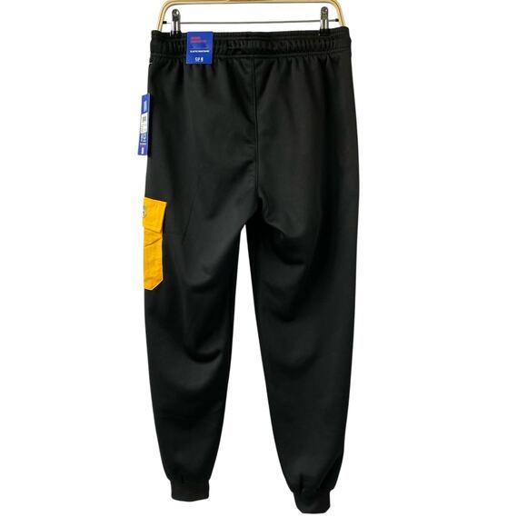 NBA Los Angeles LA Lakers Cargo Jogger Sweatpants Men L Black Comfort Fit NWT - Picture 2 of 8